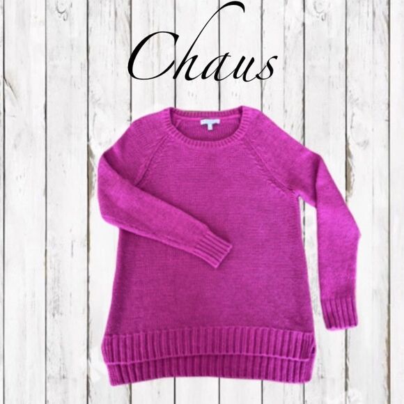 Chaus Sweater Women’s Pink Tunic - Picture 2 of 12